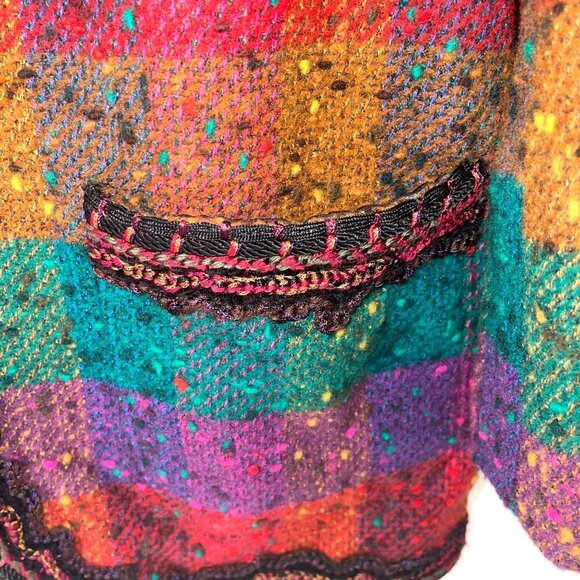 Emanuel Ungaro Vintage Womens Jacket Size Medium Pockets Lined Parallele - Picture 9 of 9